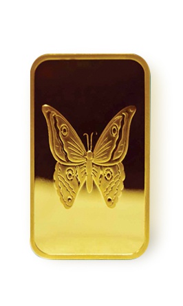 5gm Gold Bar 999.9  - Al Etihad, BUTTERFLY