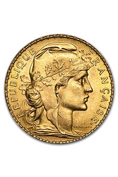 20 French Francs Gold Coin 900.0 - Napoléon (Coq de Chaplain)