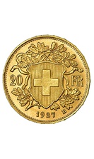 20 Swiss Francs Gold Coin 900.0 – Swissmint - Helvetia Vreneli