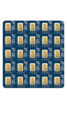 25 x 1gm Multi-Gram Gold Bar 999.9 - PAMP Suisse - Lady Fortuna Veriscan