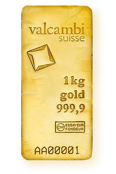 1kg Gold Bar 999.9 - Valcambi Cast