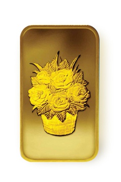 1oz Gold Bar 999.9  - Al Etihad, FLOWER BASKET