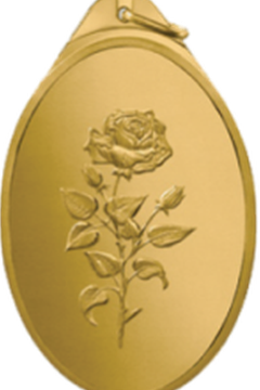 1oz Gold Oval Pendant 999.9 – Al Etihad